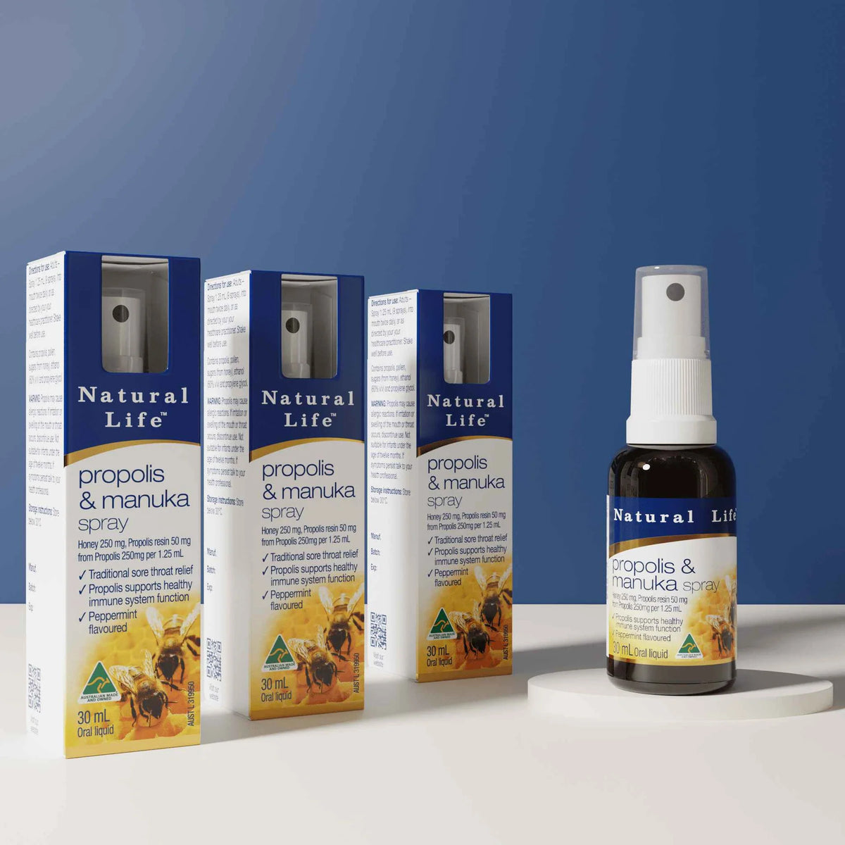 NATURAL LIFE™ Propolis-Manuka-Honig-Halsspray/Propolis-Tropfen mit doppelter Wirkung